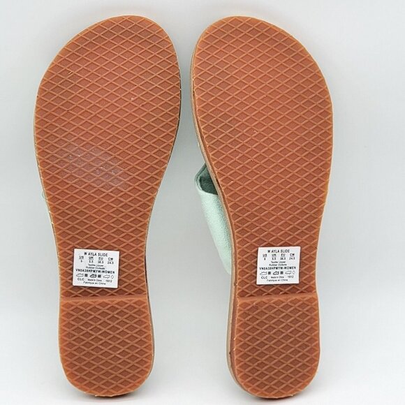 Vans Ayla Blue Flat Sandals Womens Size 8 Slides Open Toe Ultracush Lightweight - Picture 10 of 11